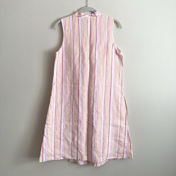 Tommy Bahama Linen Dress Sleeveless V-Neck Pink Dress Size Small Preppy Boat - Picture 7 of 10